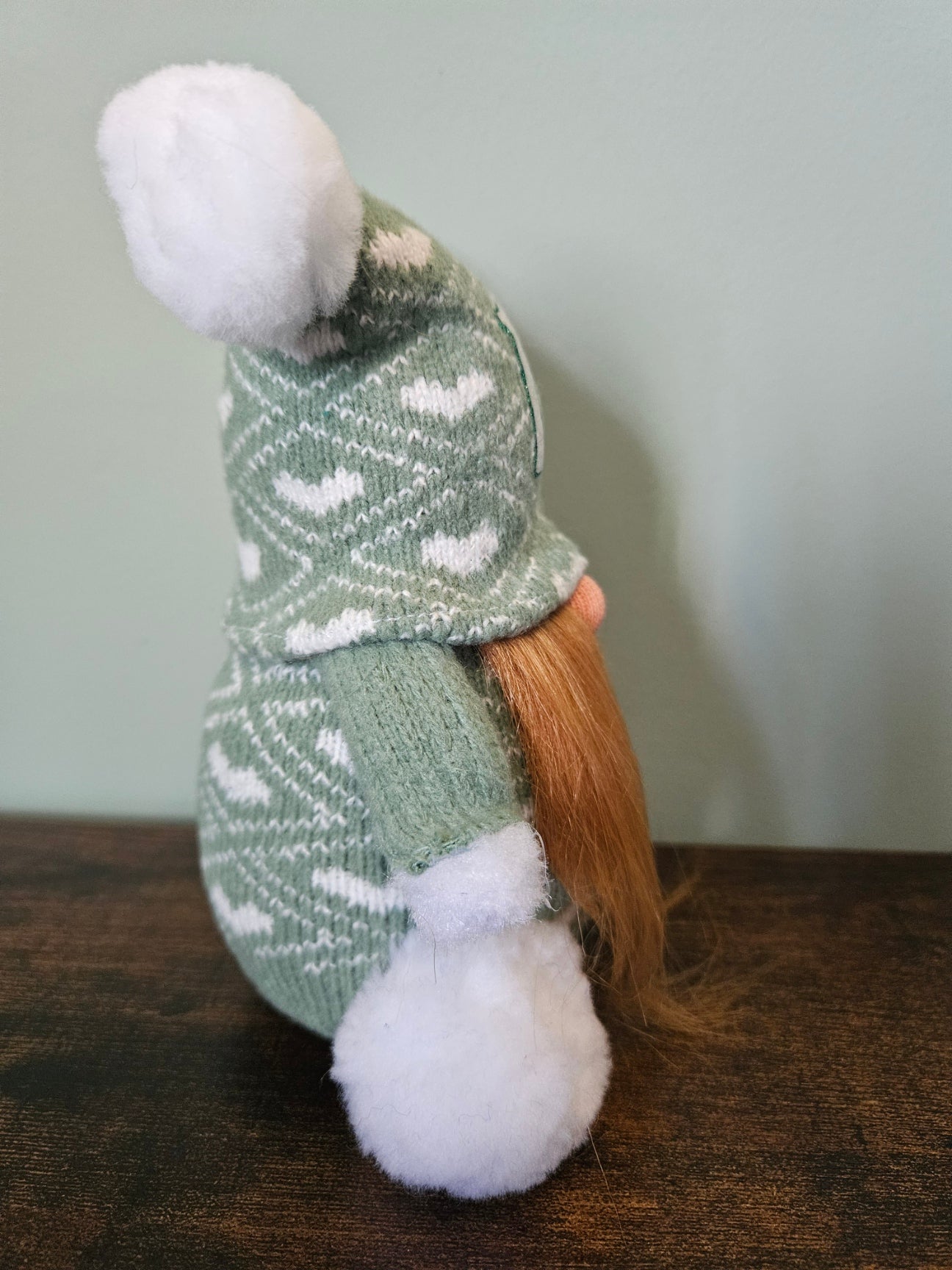 Green and White George Gonk with Name or Number