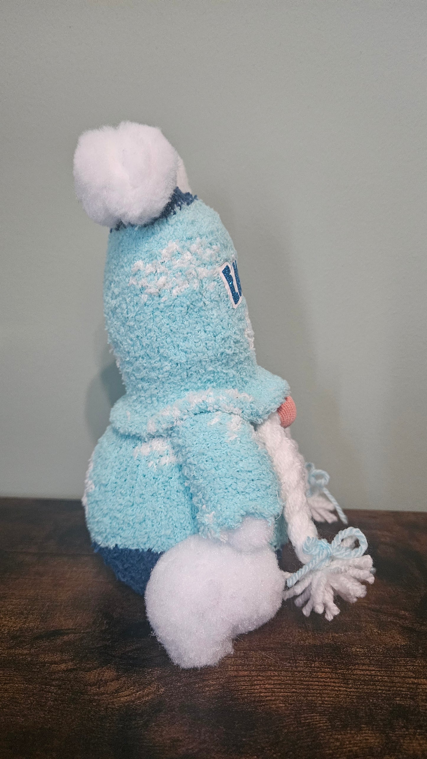 Turquoise Hearts Gonk with Name or Number