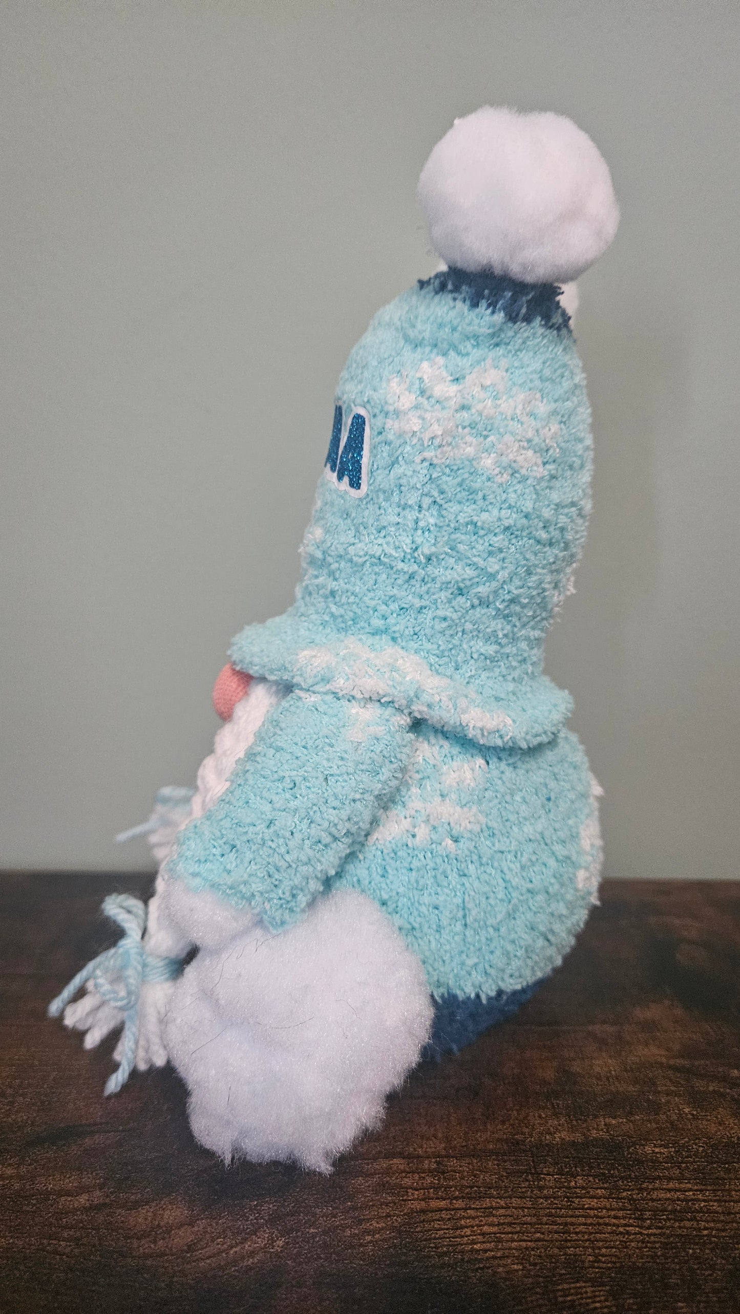 Turquoise Hearts Gonk with Name or Number